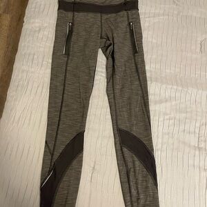 Lululemon Gray and Black Athletic Leggings